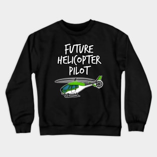 Future Helicopter Pilot Doodle (Green) Crewneck Sweatshirt